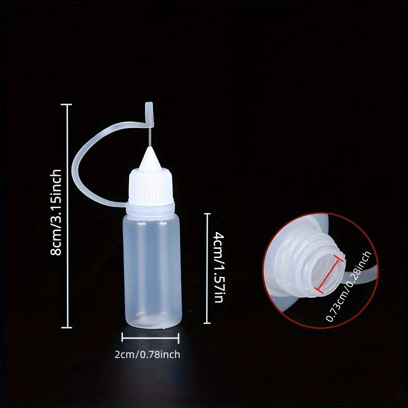 10pcs 10ml Needle Tip Squeeze Bottles – Glue Applicator Set Glue Applicator Bottles Babs