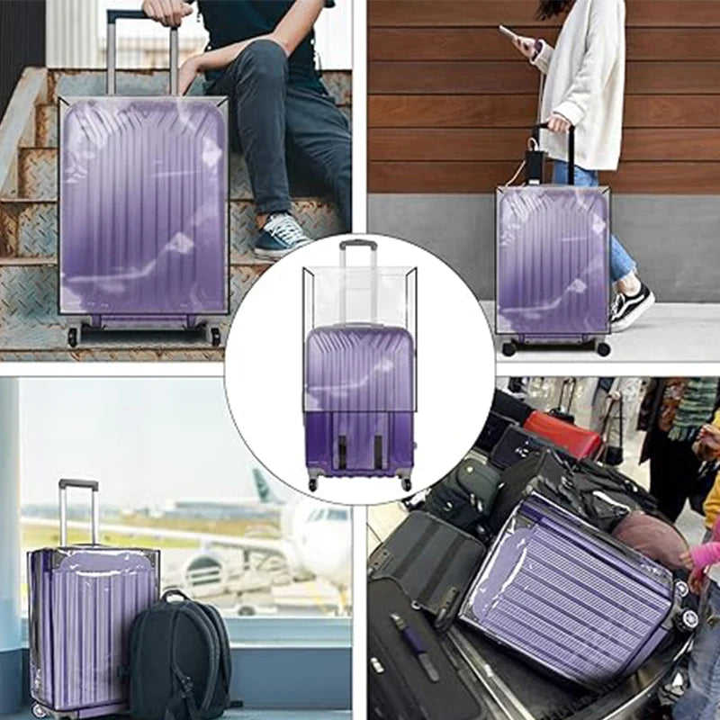 Clear PVC Luggage Cover 20–28 Inch | Waterproof Suitcase Protector Luggage Cover Babs