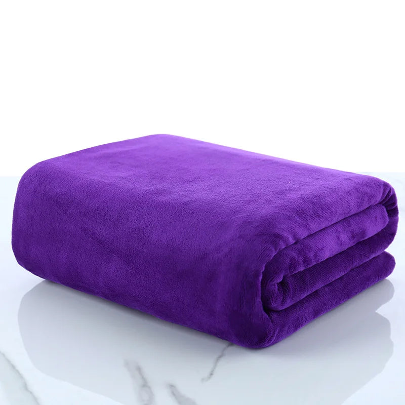 Super Large Thick Microfiber Bath Towel – Quick-Dry & Soft Microfiber Bath Towel Babs deep purple 35X75CM