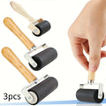 Rubber Brayer Roller – Wooden Ink Roller for Printmaking & Art Printmaking Brayer Roller Babs 3pcs