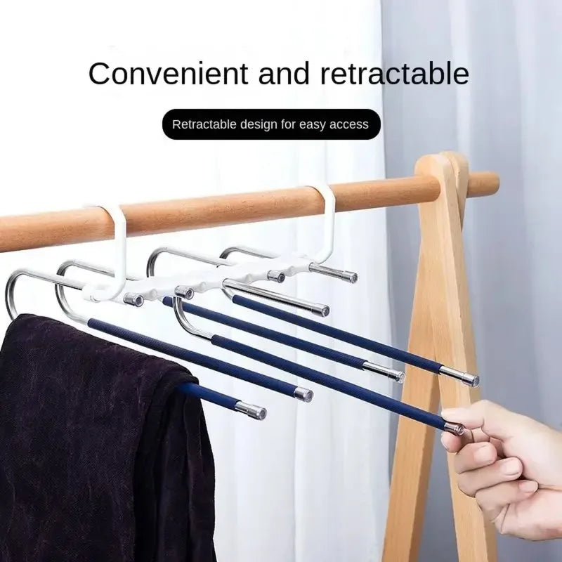 S-Type Stainless Steel Space-Saving Pants & Skirt Hanger Rack Closet Hanger Rack Babs