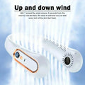HOMEFISH Leafless Neck Fan | 5-Speed USB Rechargeable + LED Wearable Neck Fan Babs blue