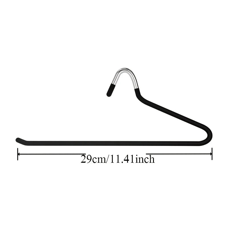Metal Pants Hangers Non-Slip Open-Ended Black Closet 5/10Pc Pants Hangers Babs