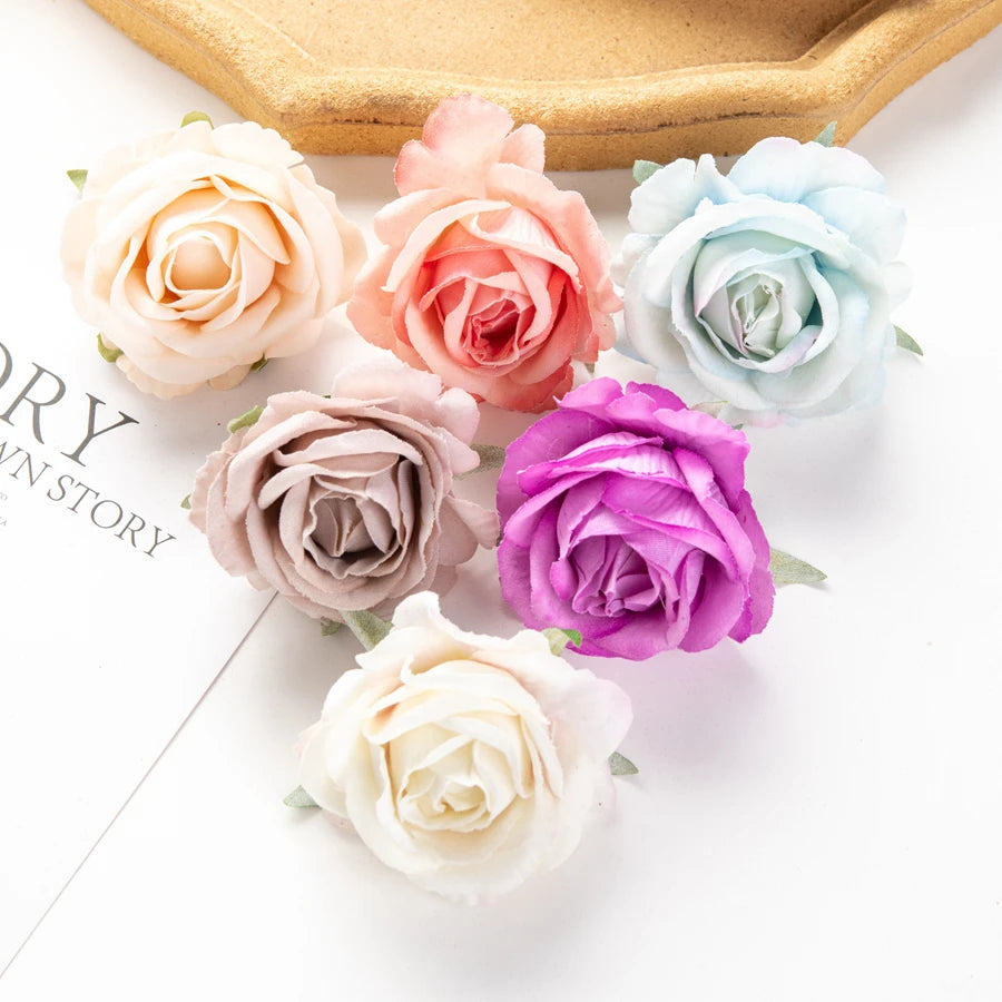 Artificial Silk Rose Flower Heads – DIY Wedding & Home Decor 40/80pc Artificial Flower Heads Babs