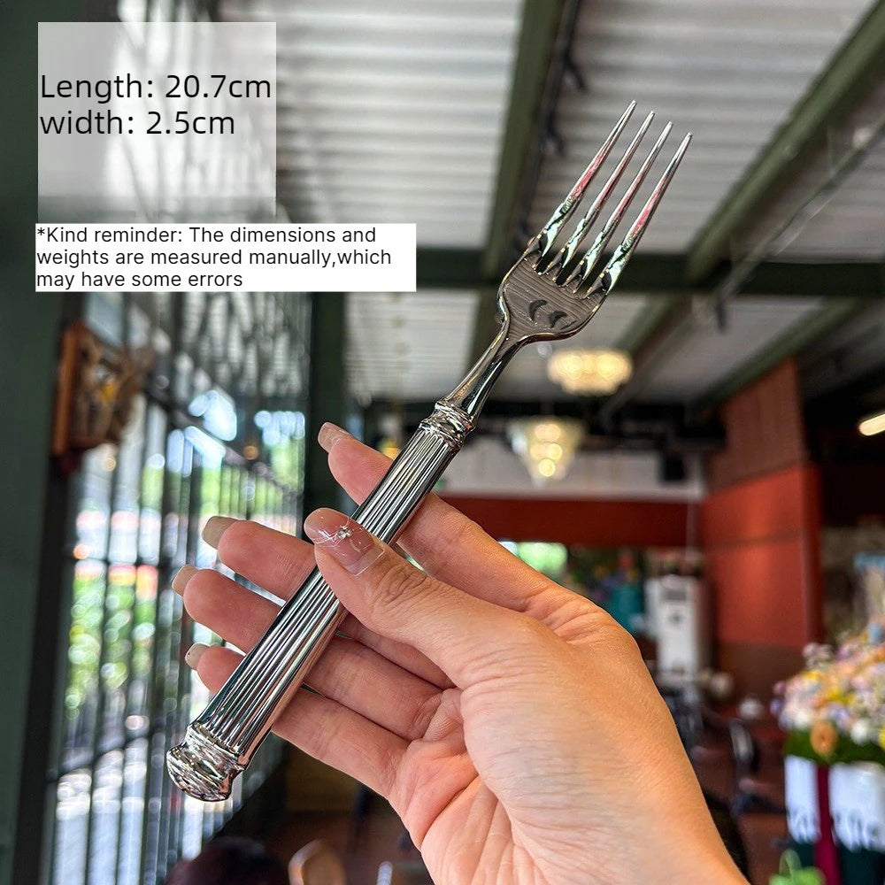 Roman Column Stainless Steel Cutlery Set – Knife Fork Spoon Stainless Steel Cutlery Babs Fork