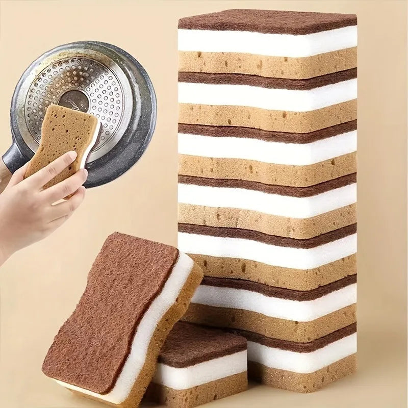 3-Layer Double-Sided Kitchen Scouring Sponge | Durable Kitchen Scouring Sponge Babs