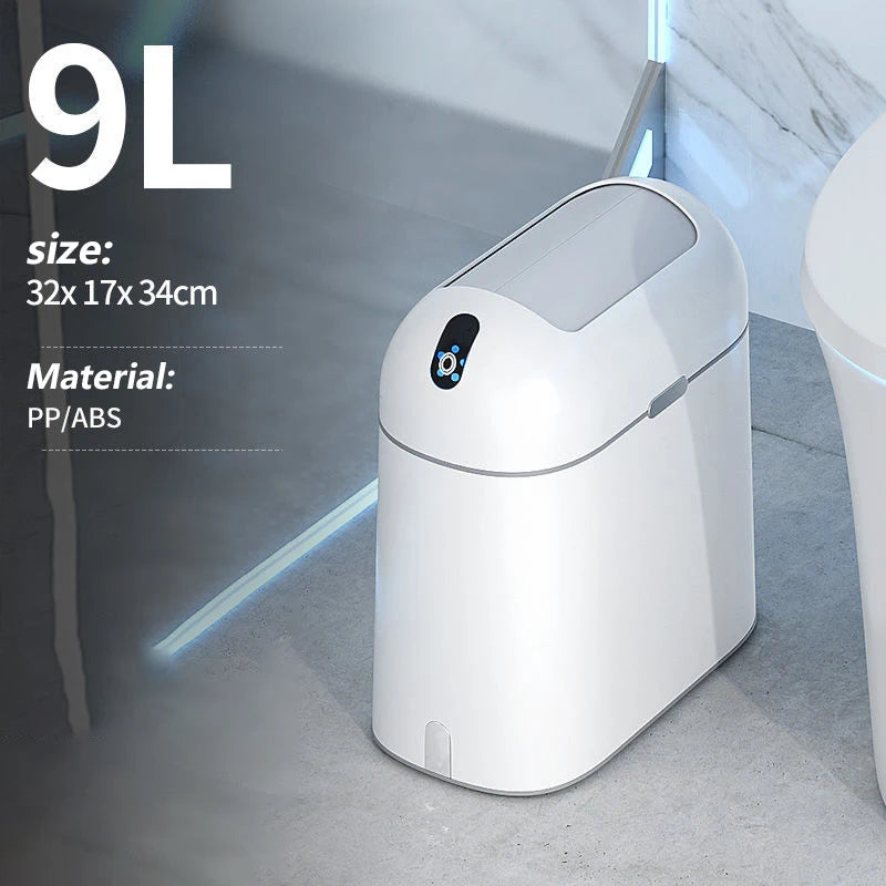 9L Smart Touchless Trash Can with Lid – Auto Sensor Waste Bin Smart Trash Can Babs 9L Rechargeable battery