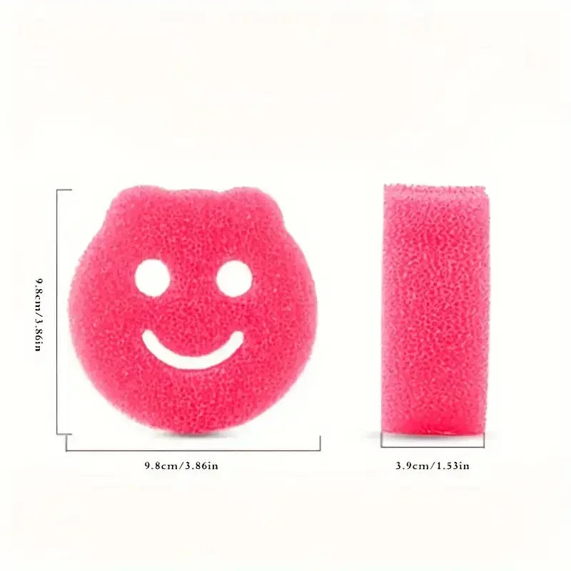 6-Pack Bear Smile Face Dish Sponges | Kitchen Scrubber Set Kitchen Dish Sponge Babs