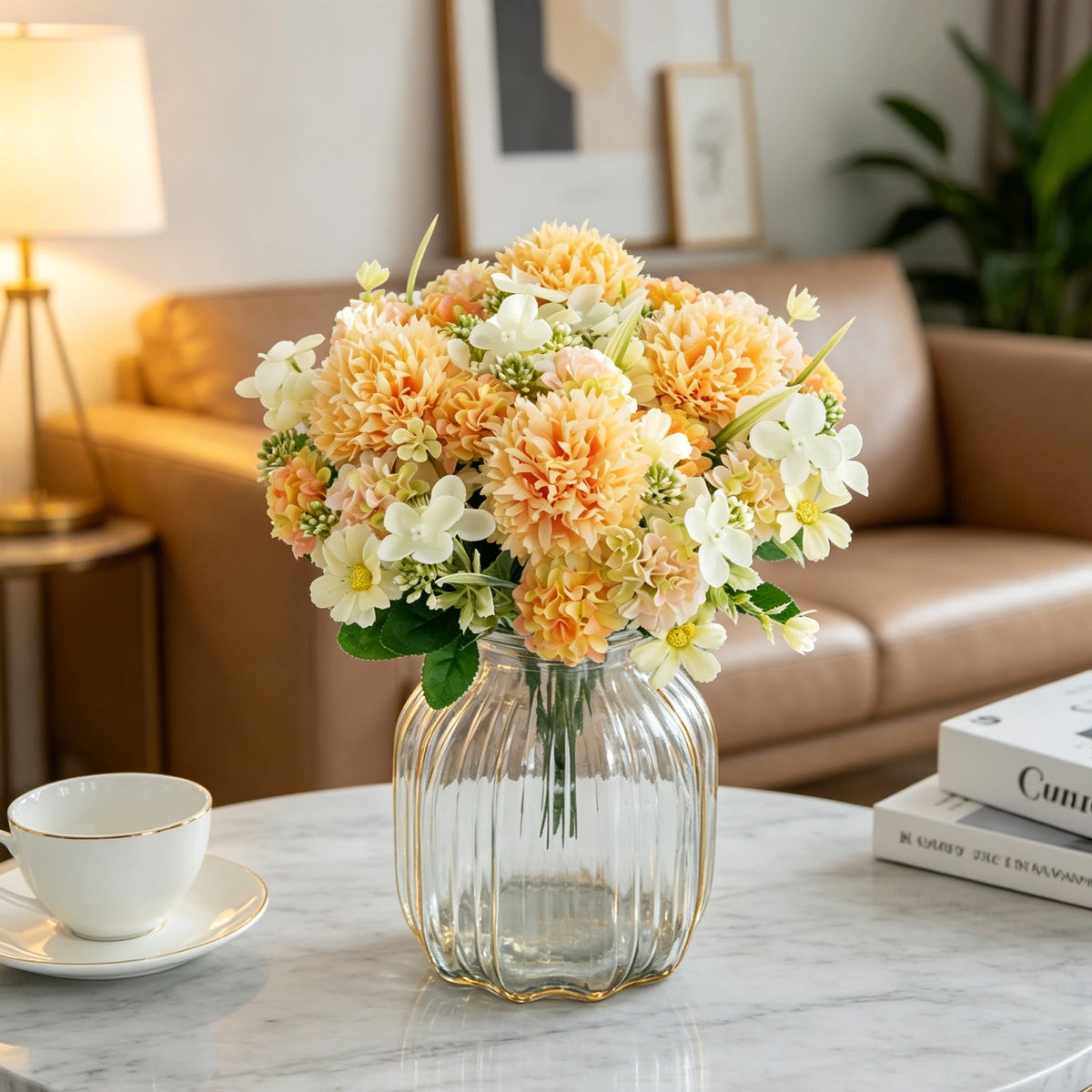 Silk Rose Artificial Flower Bouquet for Wedding & Home Decor Artificial Flower Bouquet Babs