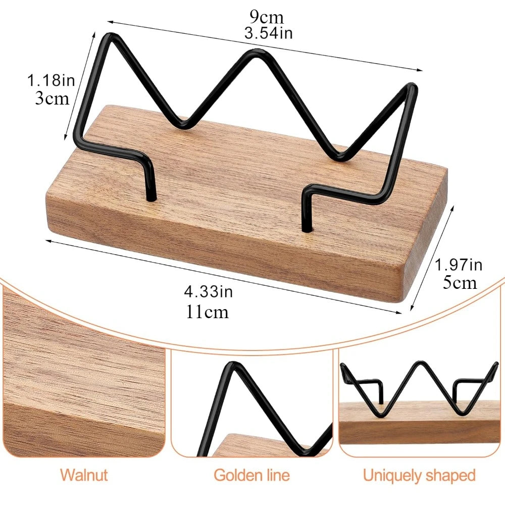 Premium Business Card Holder – Recycled Wood & Metal Organizer Business Card Holder Babs