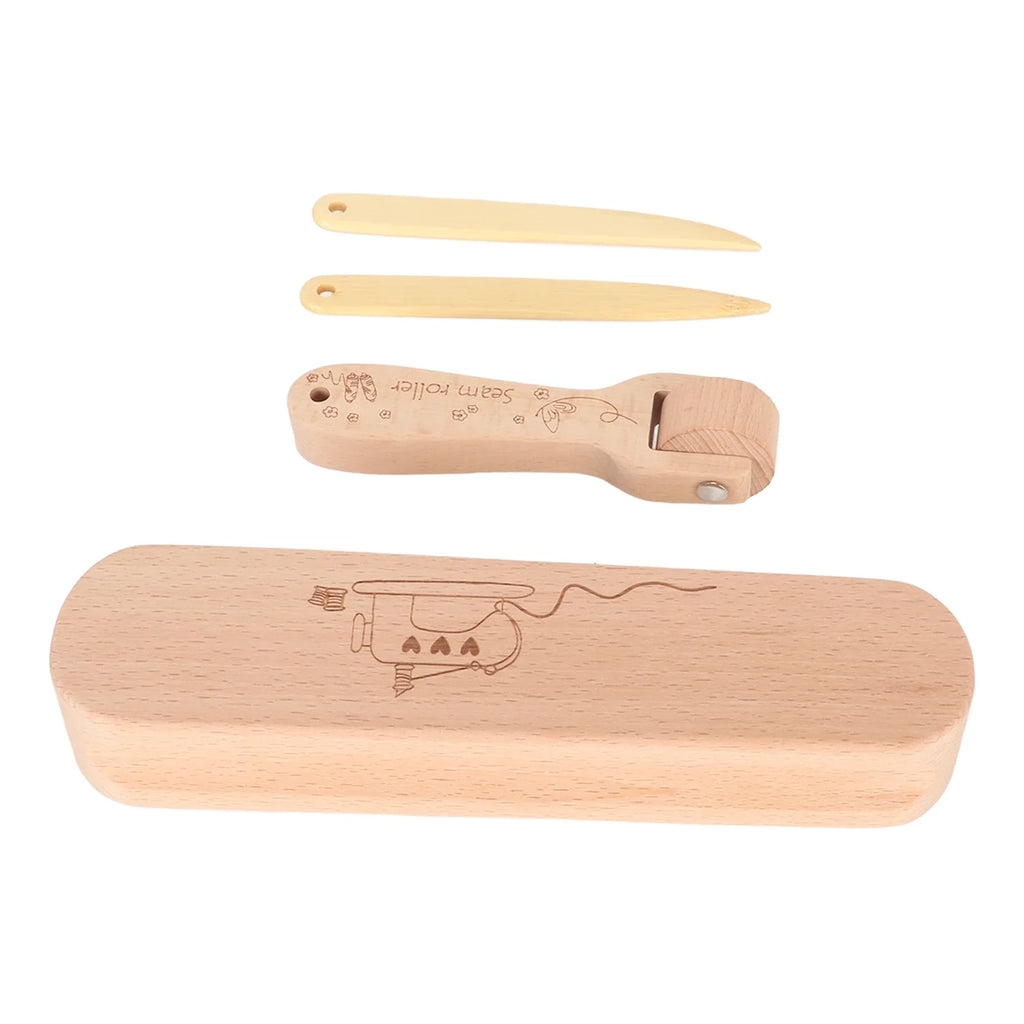 Wooden Tailor Clapper Set – Seam Roller & Point Turner Kit Tailor Sewing Tool Set Babs