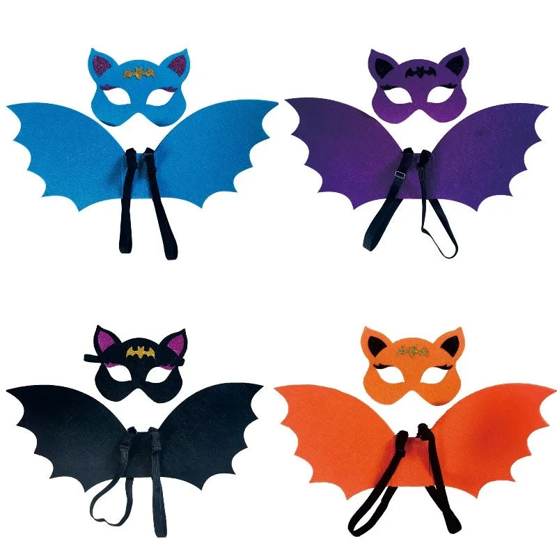 Kids Halloween Bat Wings & Mask Costume Set – Ages 6-15 Halloween Costume Set Babs