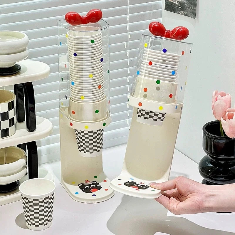 Pull-Type Cup Dispenser for Water Cooler & Bathroom | PC Plastic Cup Dispenser Babs