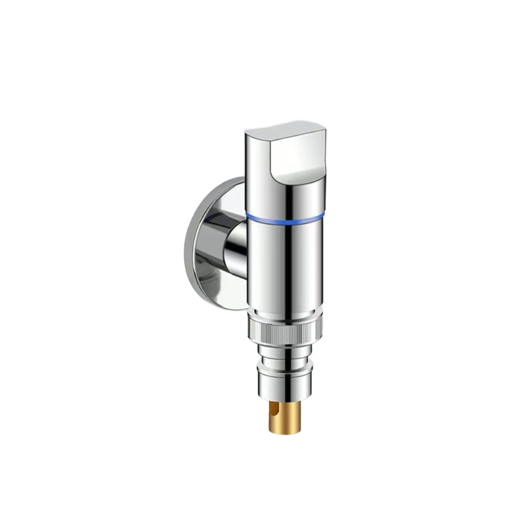 LEENKEA G1/2 Auto Water Stop Washing Machine Angle Valve Angle Stop Valve Babs Silver