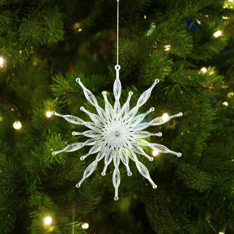 Acrylic Snowflake Christmas Ornaments – Transparent Pendants Christmas Tree Ornaments Babs 8