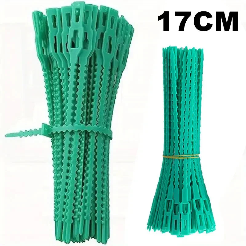 50pcs Reusable Adjustable Plant Ties – Vine & Tomato Stem Clips Garden Plant Ties Babs 17cm50PCS