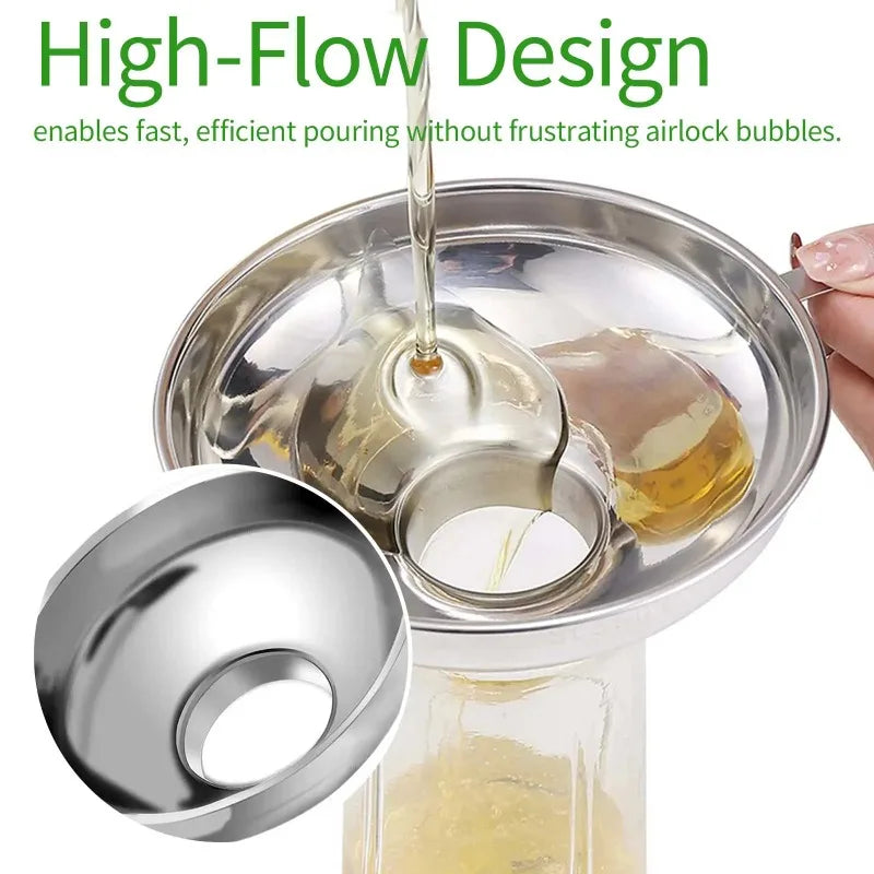 Stainless Steel Wide Mouth High-Flow Funnel | Kitchen Tool Kitchen Funnel Babs