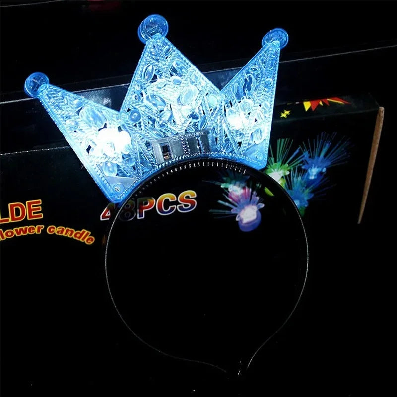 LED Flashing Crown Headband for Party, Halloween & Cosplay LED Party Headband Babs