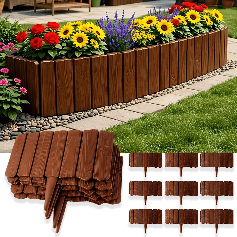 Flexible Splicable Garden Fence Decorative Yard Border – 3/6 Pcs Garden Border Fence Babs