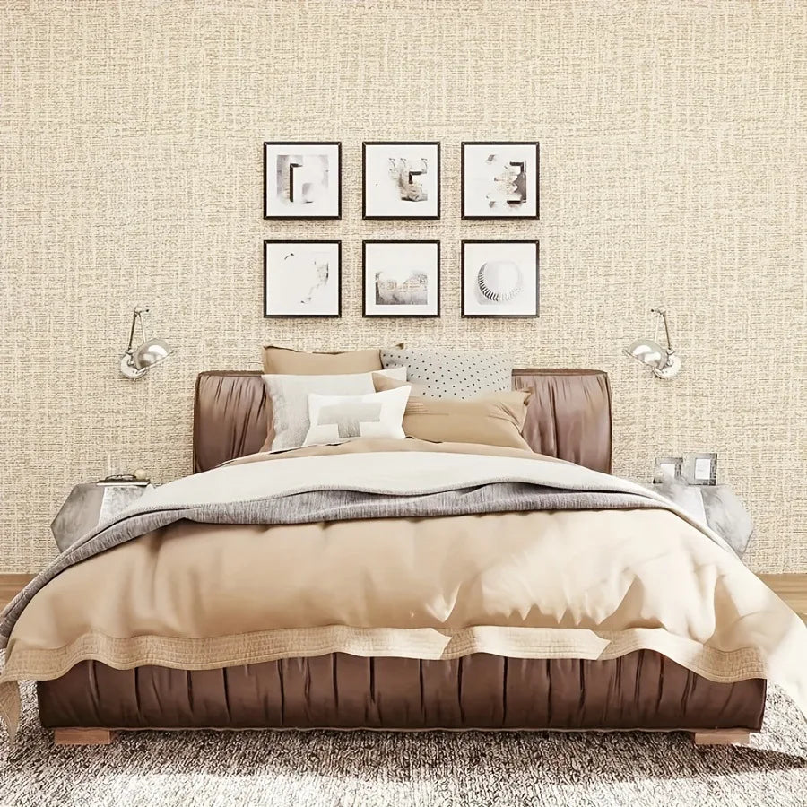 Vintage Linen Self-Adhesive Wallpaper – Peel & Stick Vinyl Peel & Stick Wallpaper Babs