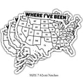 3-Pack US Travel Map Vinyl Stickers – Waterproof State Tracker Travel Map Sticker Babs 3pcs
