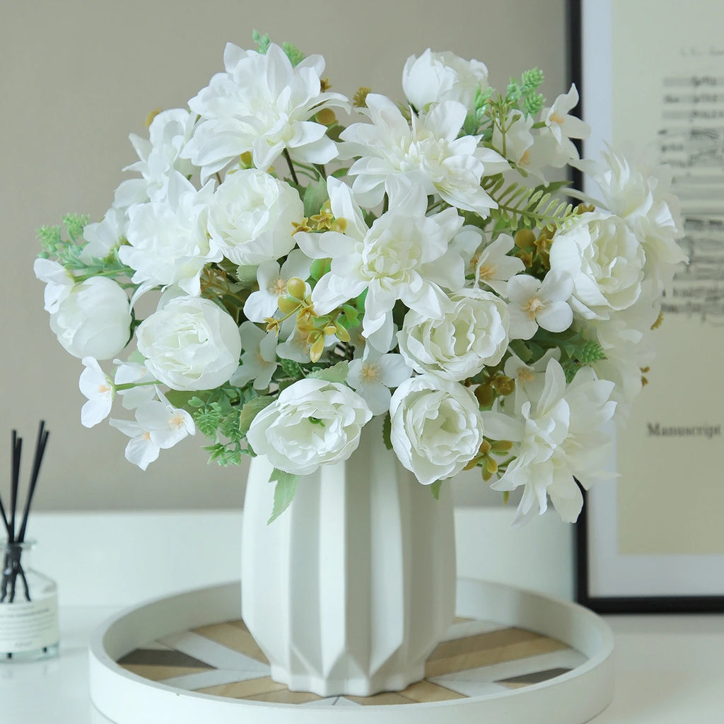 Silk Dahlia Peony Artificial Flowers – Wedding & Home Decor Artificial Silk Flowers Babs