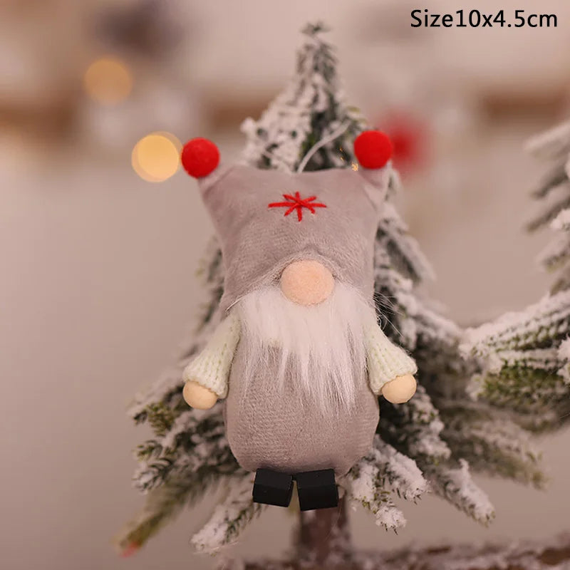 Christmas Elf Doll Ornament – Xmas Tree Hanging Pendant Christmas Tree Ornament Babs W