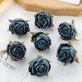 Silk Artificial Rose Flower Heads 10/20 Pcs – Wedding & Home Decor Artificial Silk Flowers Babs Blue 10 pcs