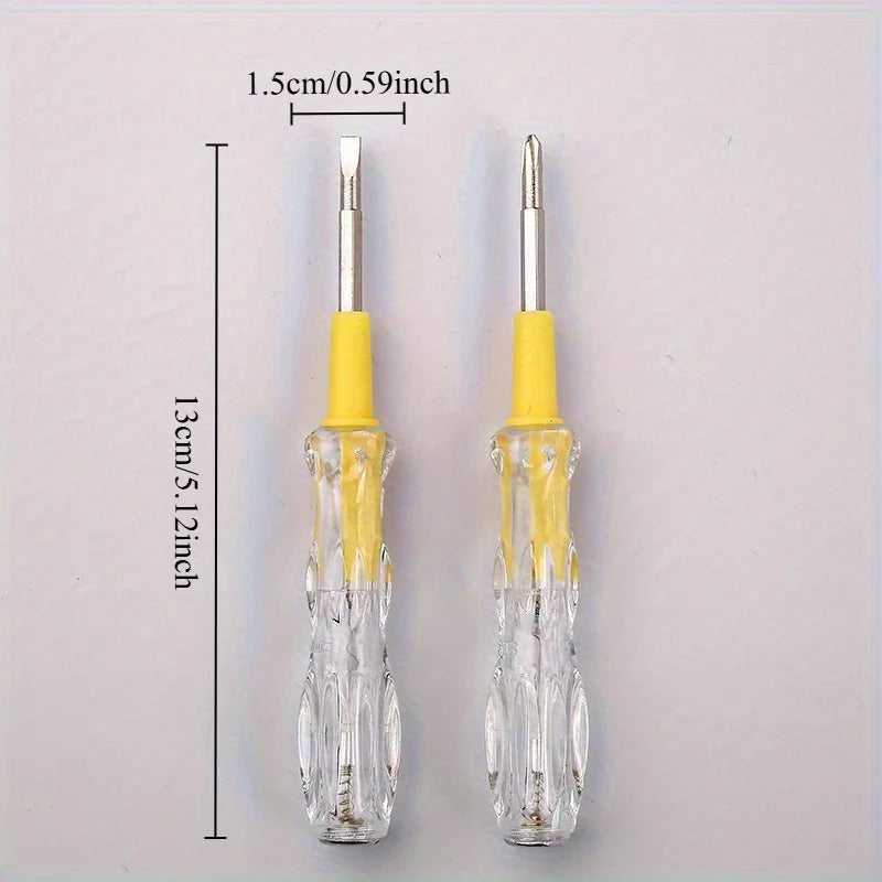 2-in-1 Screwdriver Set with Voltage Tester, Detachable Heads (2pcs) Multifunctional Screwdriver Set Babs