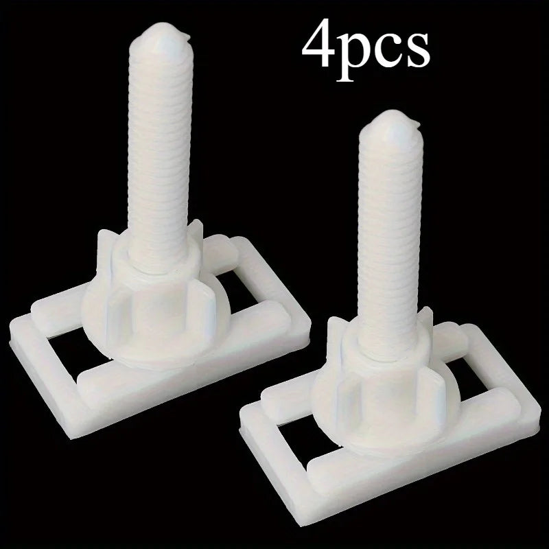 4pcs Universal Toilet Seat Fixing Bolts, Screws & Cover Plates Toilet Seat Hardware Babs 4pcs