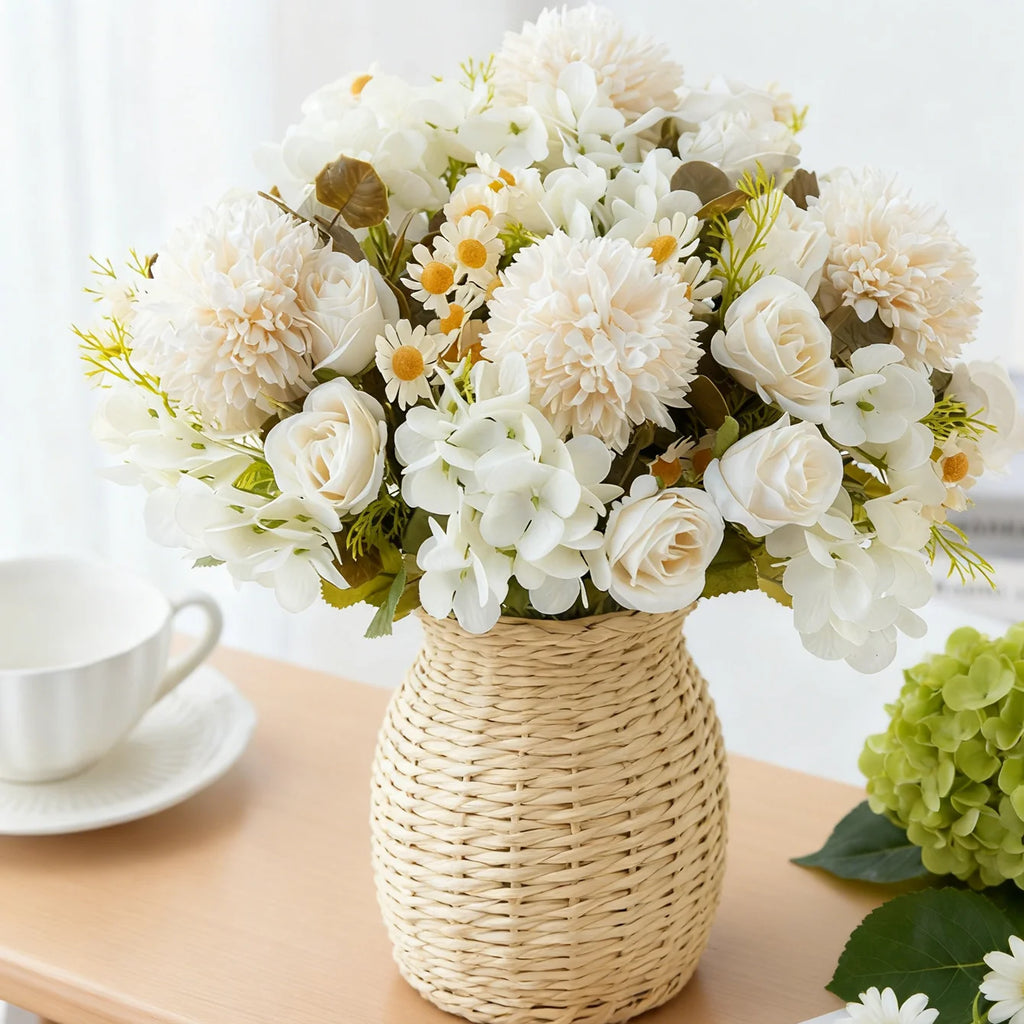 Artificial Chamomile Bouquet – Silk Flowers for Wedding & Home Artificial Flower Bouquet Babs