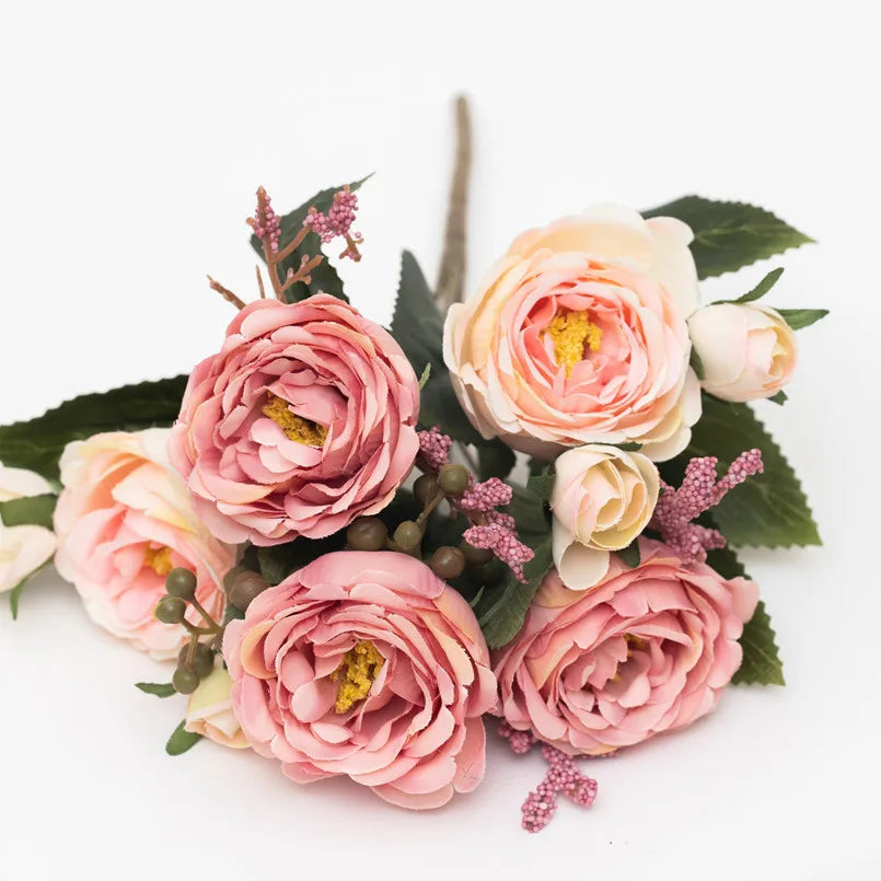 Silk Peony Artificial Flowers – Wedding & Home Décor Bouquet Artificial Flower Bouquet Babs 3 1pc