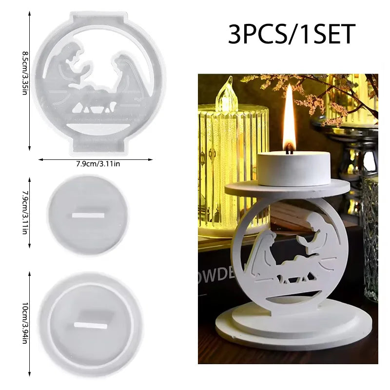 Ramadan Candle Holder Silicone Mold – Eid DIY Cement Gypsum Silicone Craft Mold Babs C
