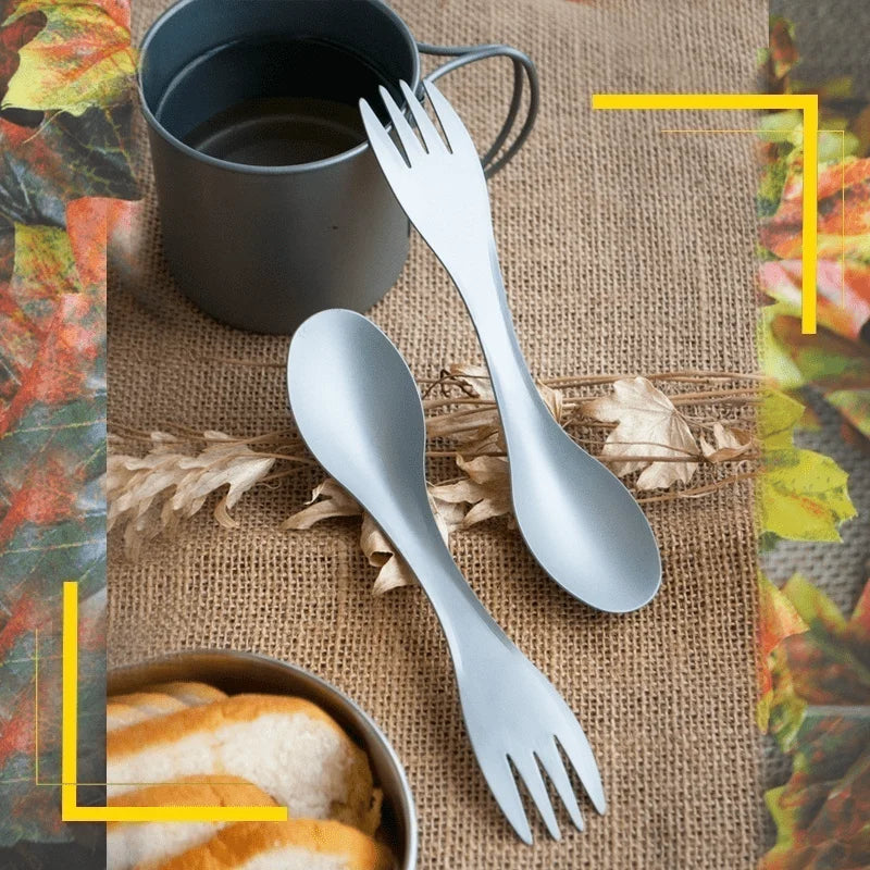 Ultralight Titanium Spork – Camping Fork & Spoon Utensil Camping Spork Babs