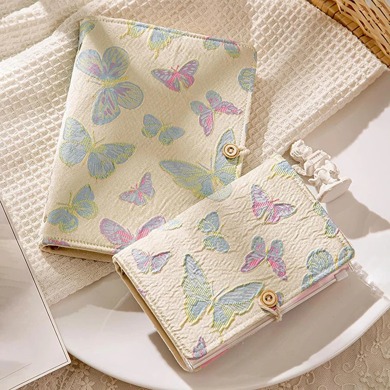 Butterfly Embroidered A5/A6 6-Ring Loose-Leaf Journal Notebook Loose-Leaf Journal Babs