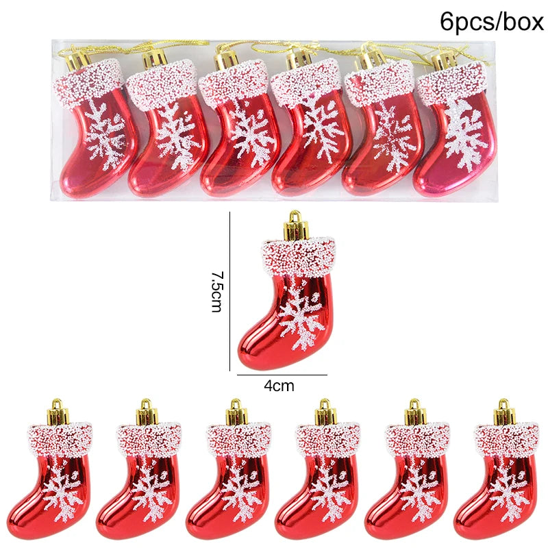 6Pcs Christmas Candy Cane Lollipop Tree Ornaments Set Christmas Ornaments Babs Set9