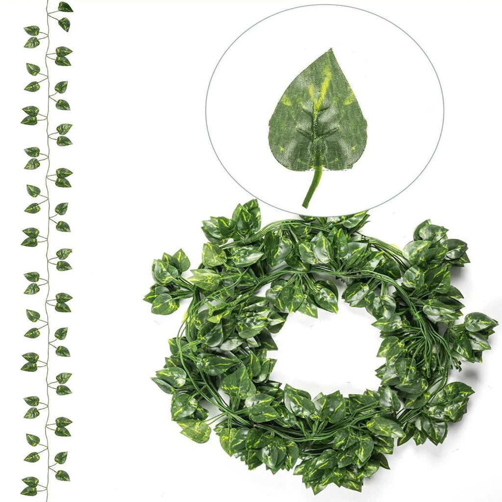 2M LED Artificial Green Vine – UV Protected Indoor & Outdoor Decor Artificial LED Vine Babs