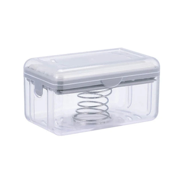Roller Soap Dish Holder with Drain & Sponge | 2-in-1 Soap Dish Holder Babs grey