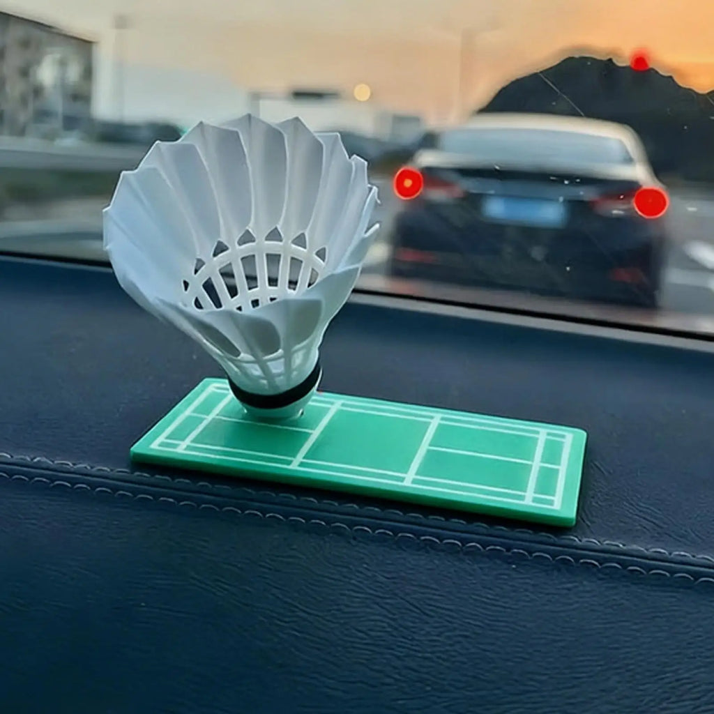 360° Rotating Shuttlecock Car Dashboard Ornament | Badminton Car Dashboard Ornament Babs