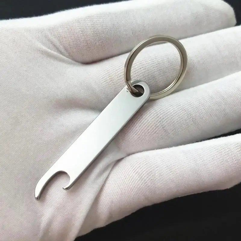 3-Pack Stainless Steel Bottle Opener Keychain – Mini Key Ring Bottle Opener Keychain Babs