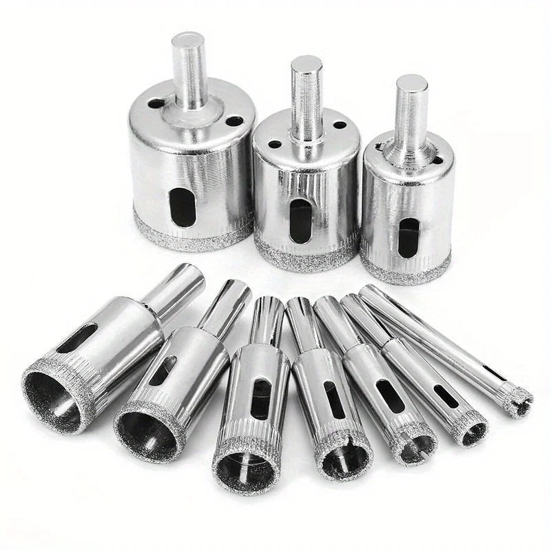 10-Pc Diamond Drill Bit Set 6–32mm | Glass Tile Marble Granite Diamond Drill Bit Set Babs