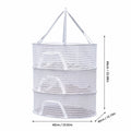 3-Layer Foldable Hanging Mesh Drying Rack – Food, Fish & Herbs Hanging Mesh Drying Rack Babs White one size