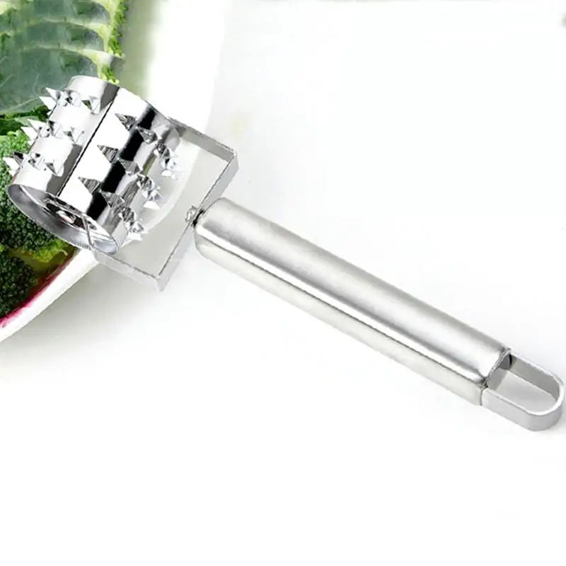 Stainless Steel Roller Meat Tenderizer | BBQ Kitchen Tool Meat Tenderizer Babs 1pc