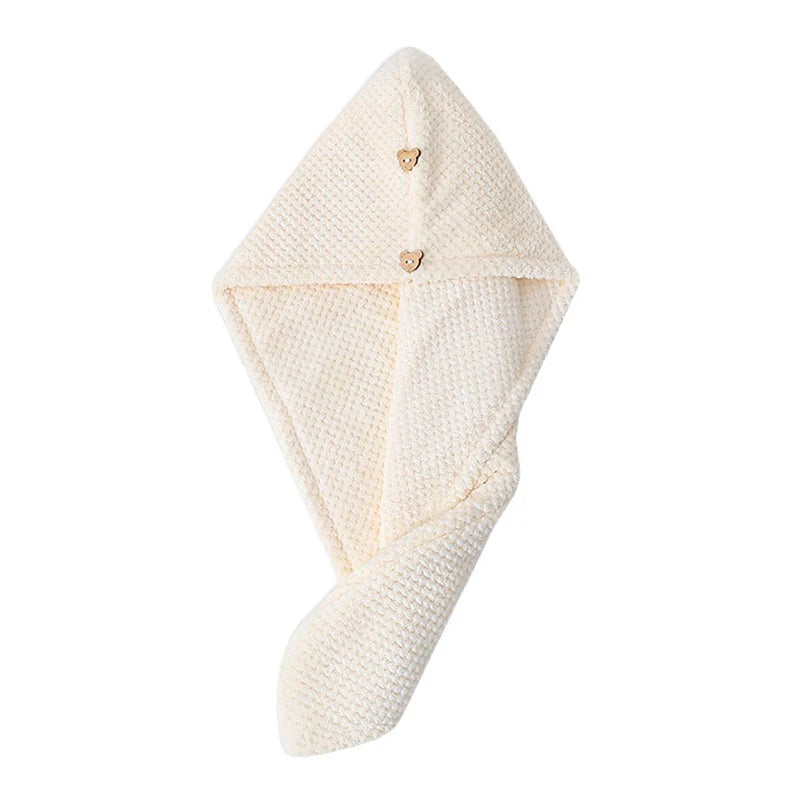 Microfiber Hair Towel Turban – Quick-Dry Super Absorbent Cap Microfiber Hair Turban Babs White