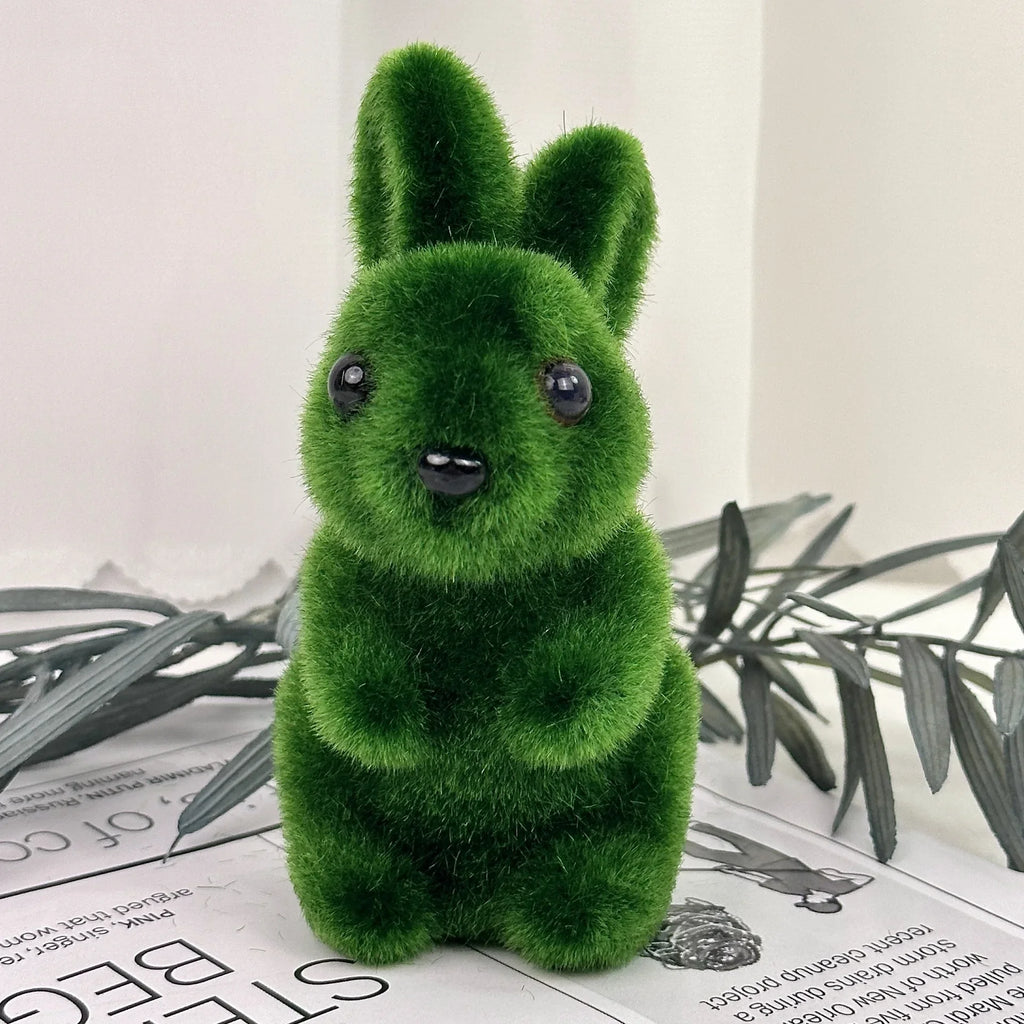 Mini Foam Easter Bunny Ornaments – Flocked Green Rabbit Decor Easter Bunny Ornament Babs