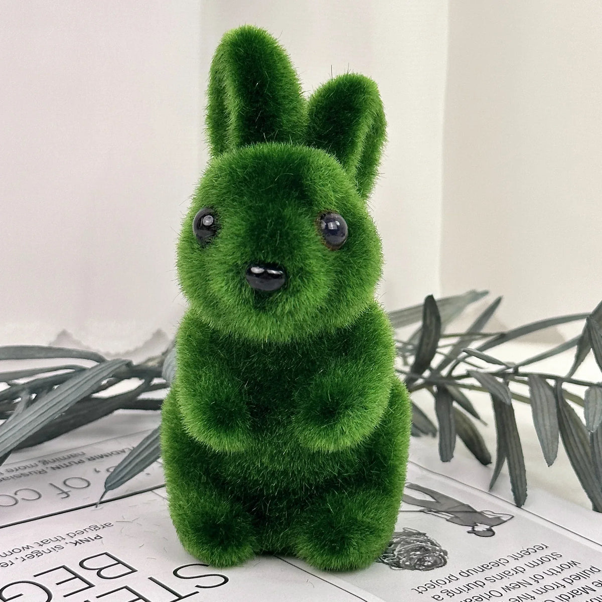 Mini Foam Easter Bunny Ornaments – Flocked Green Rabbit Decor Easter Bunny Ornament Babs