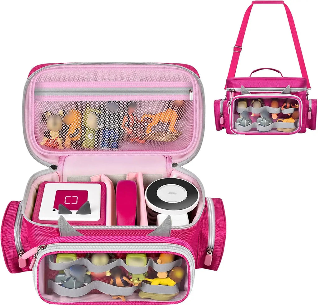 Paiyule Carrying Case Bag for Toniebox & Tonies Figures Toy Storage Bag Babs Fuchsia