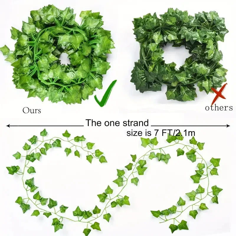 Artificial Ivy Vine Garland 30pcs – Fake Hanging Leaf Decor Artificial Vine Garland Babs