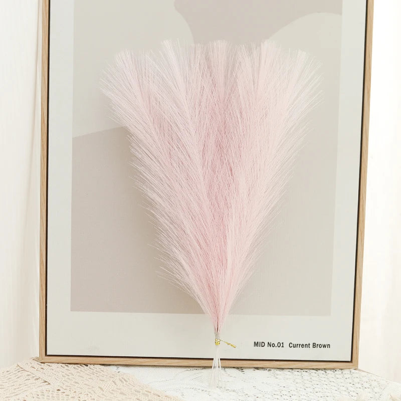 10-Piece Artificial Pampas Grass Bouquet – Boho Home Decor Artificial Floral Bouquet Babs Light Pink