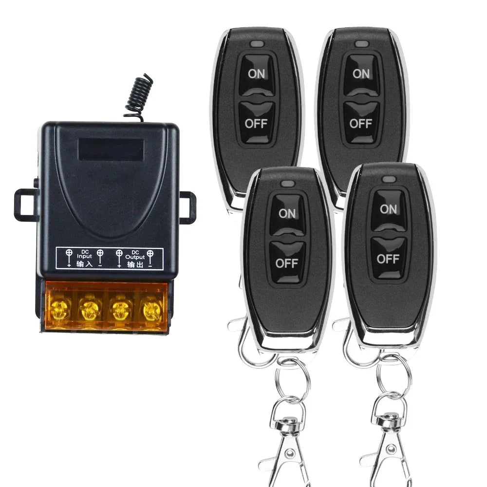 433MHz RF Wireless Remote Control Switch – Relay Receiver & Transmitter RF Remote Control Switch Babs 1Receiver 4Remote